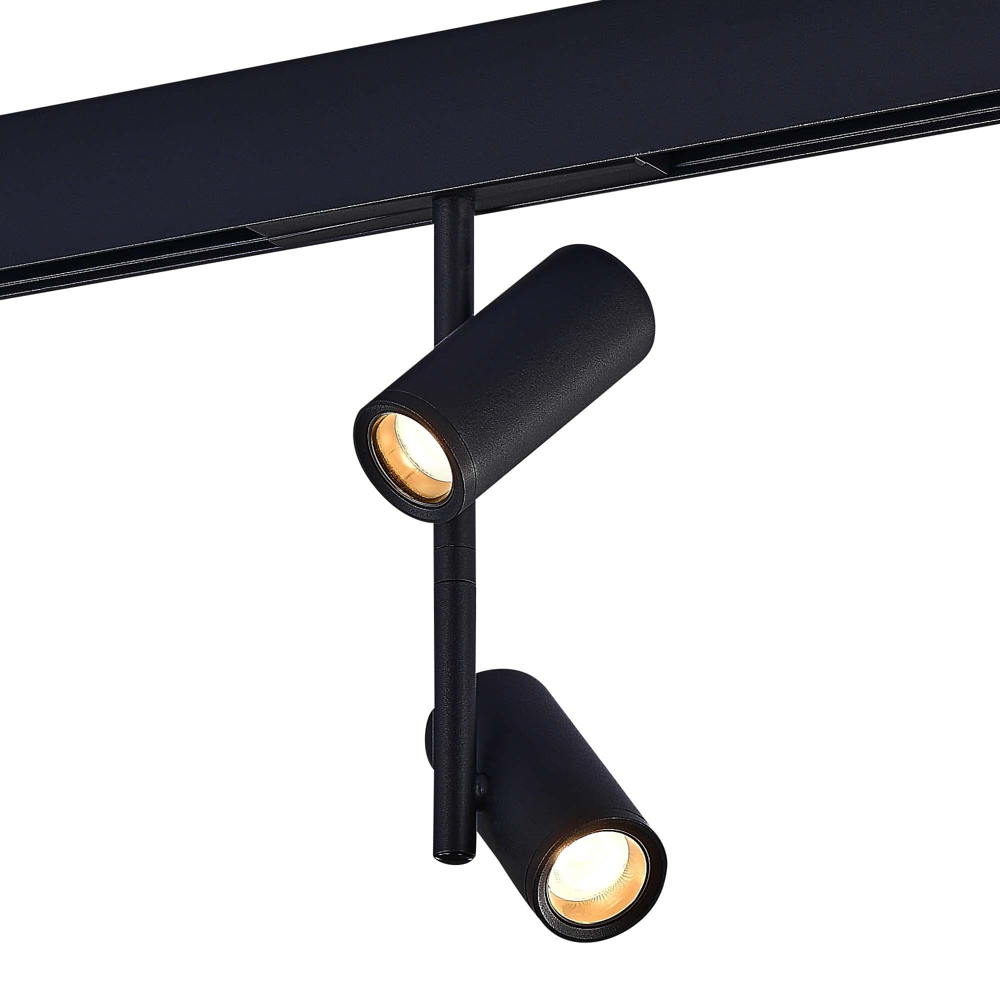 ST LUCE ST808.436.16 Магнитный трековый светильник Черный LED 1*16W 3000K 950Lm Ra>90 IP20 D45xH240 48VV