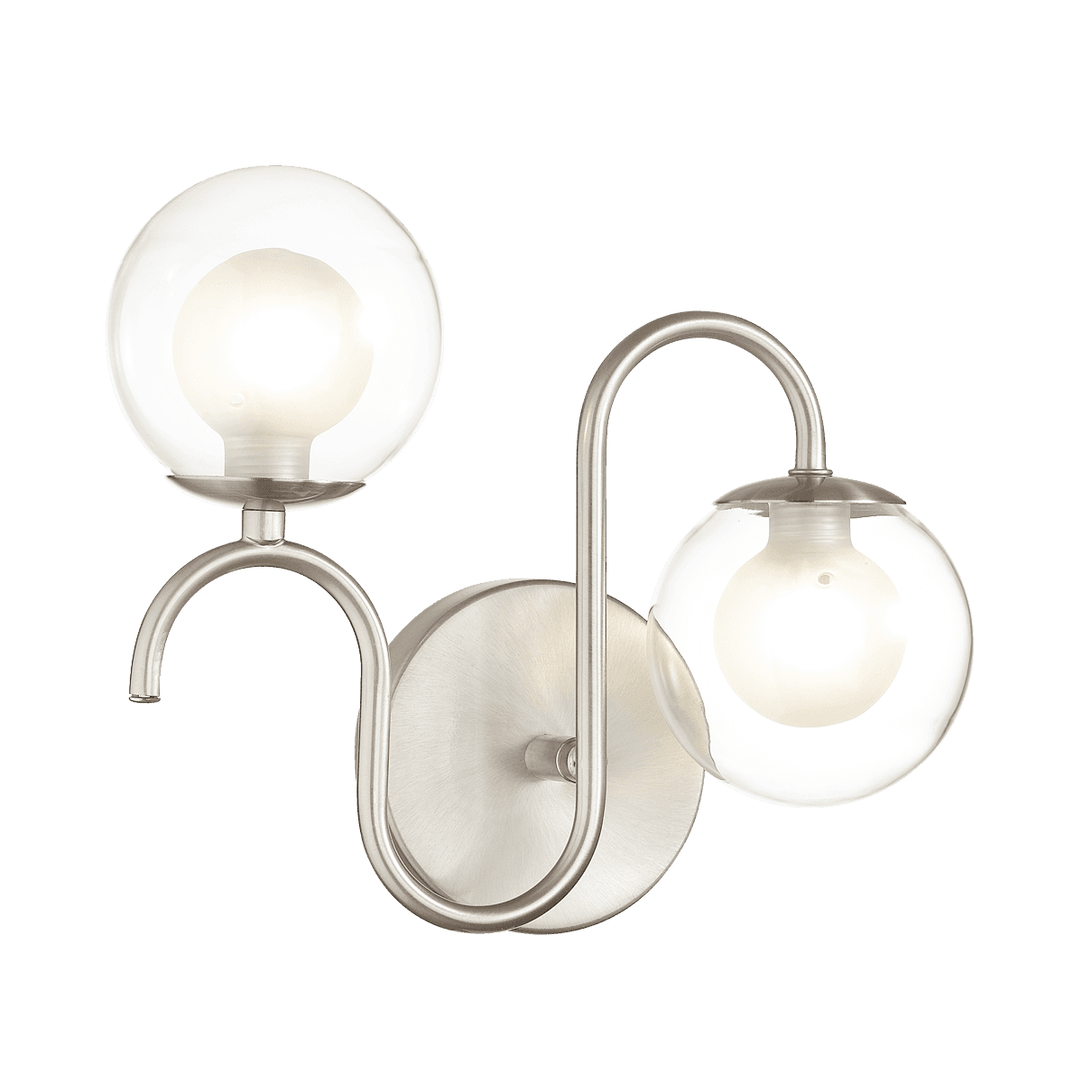 Lumion 4568/2W VINTAGE LN21 никель Бра с выключателем IP44 G9 2*40W 220V FLIPPA — миниатюра 2
