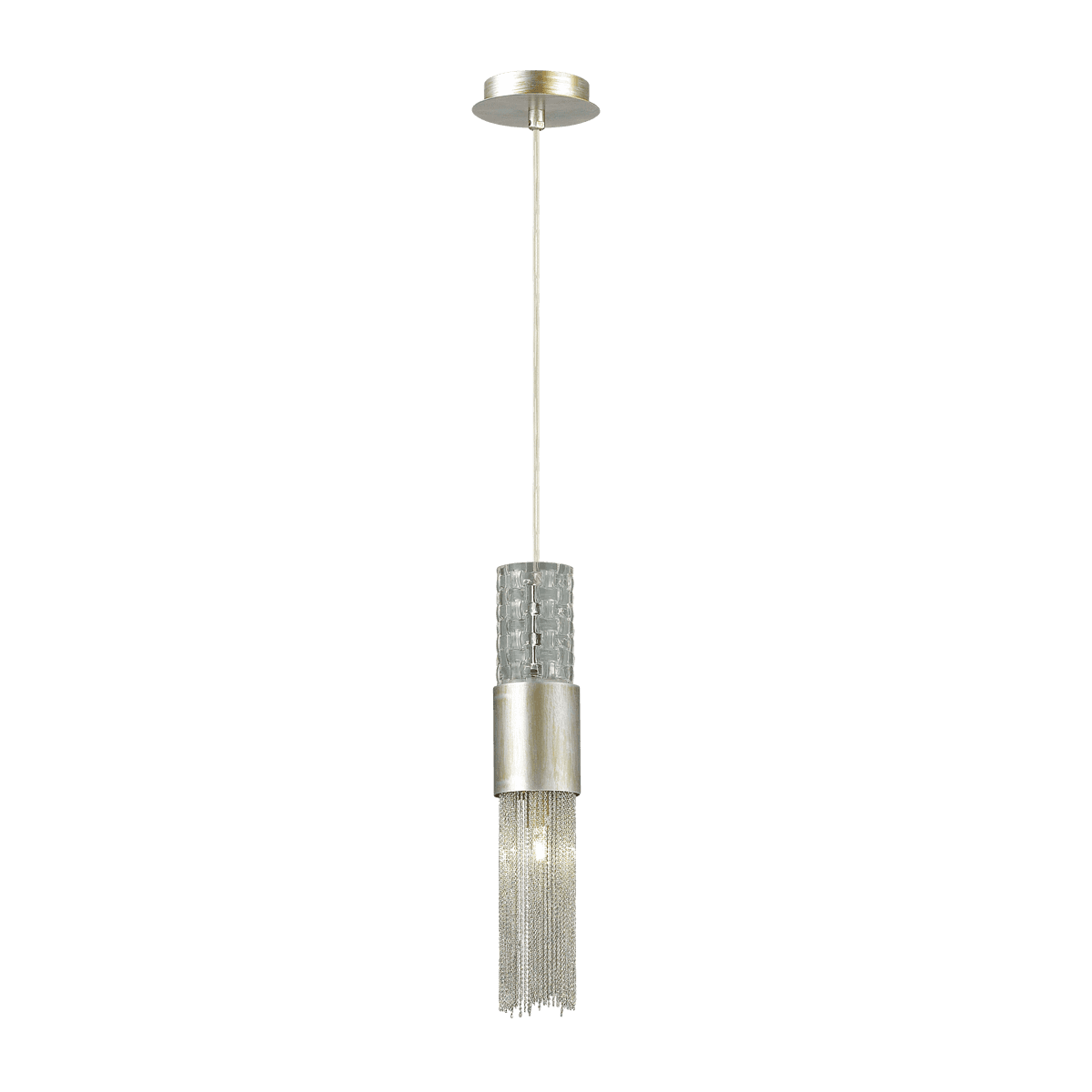 Odeon Light 4631/1 ODL20 419 серебристый/стекло/металл.цепочки Подвес G9 1*40W 220V PERLA — миниатюра 2