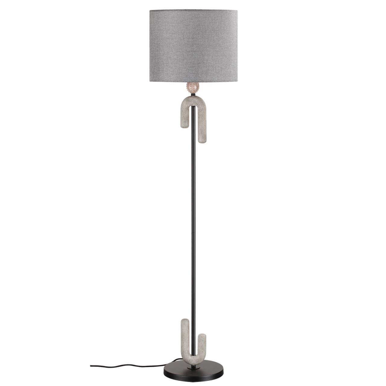 Odeon Light 5410/1FA MODERN ODL_EX24 73 черный матов./бежевый/серый/металл/полирезин/ткань Торшер E27 1*60W BAGEL