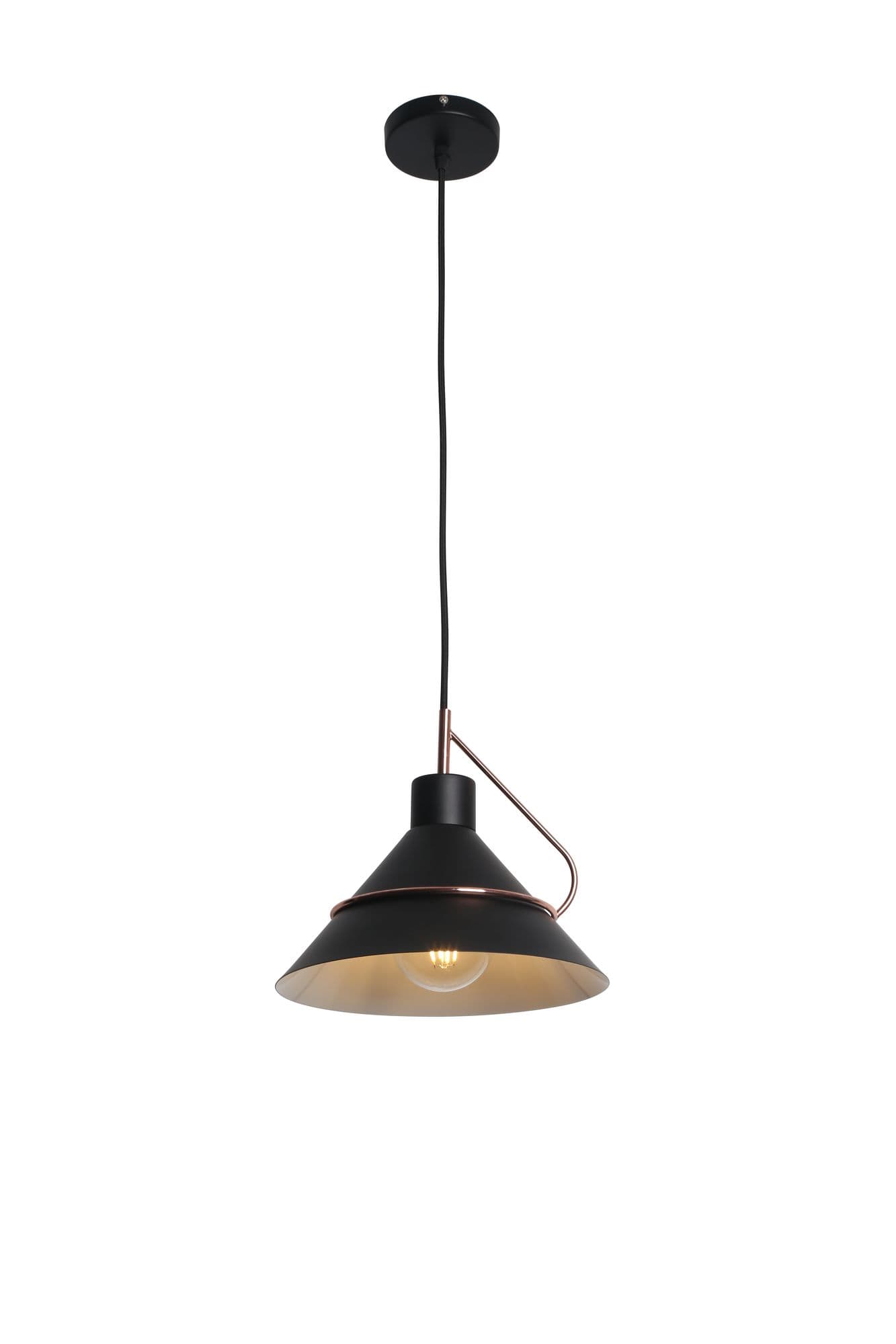 Freya Modern Amis Черный Подвесной светильник E27 60W FR5025PL-01B — миниатюра 2