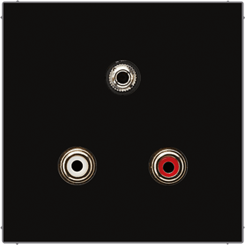 JUNG 2x Cinch Audio (RCA) / Stereo разъем (TRS 3.5 mm), чёрный MALS1011SW
