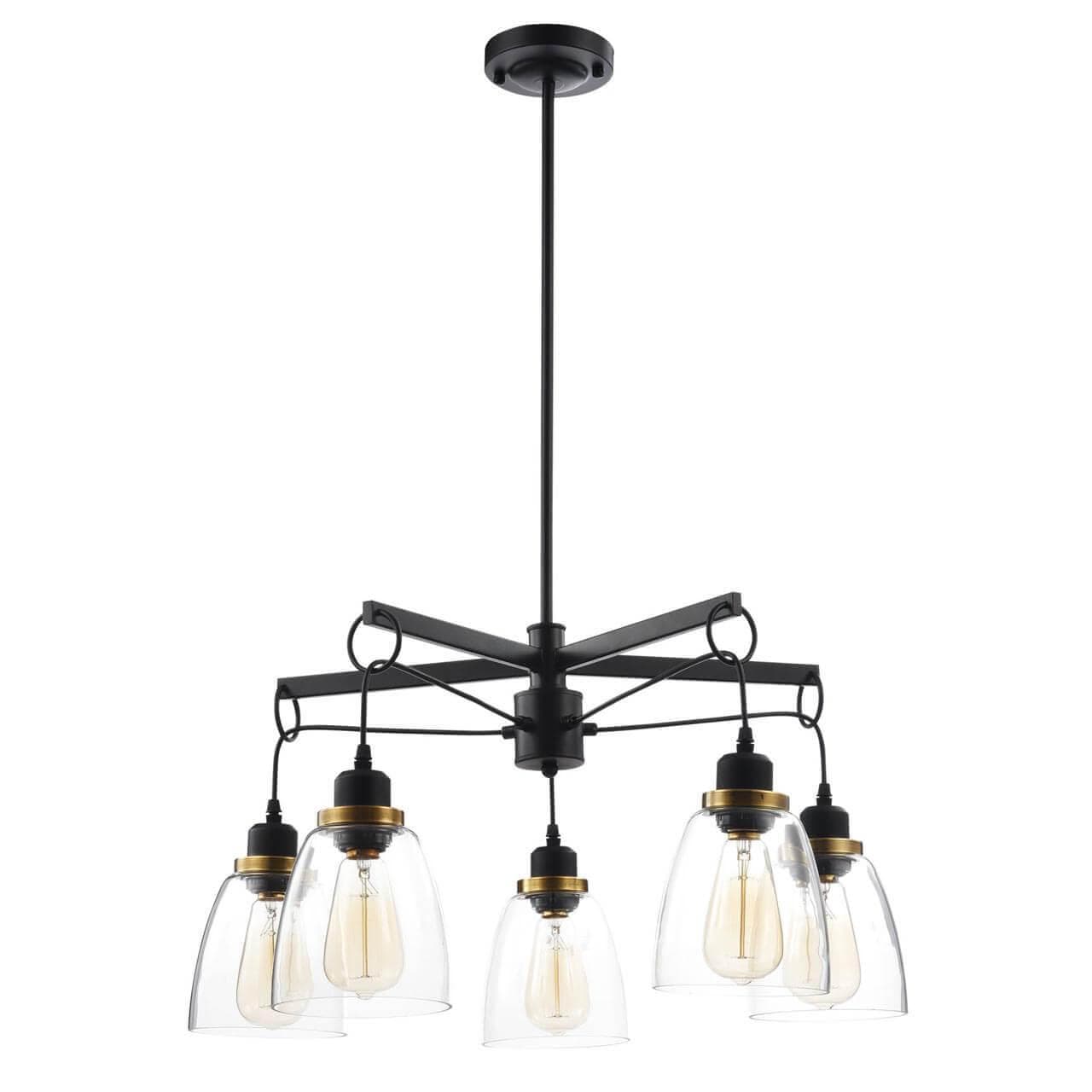 Freya Loft Louise Черный Люстра E27 60W FR4167-PL-05-BL — миниатюра 1