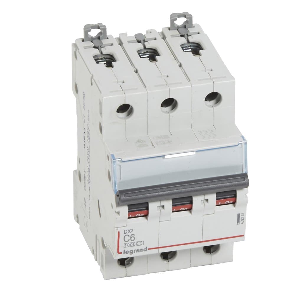 Legrand DX3 Автоматический выключатель 3P 6A (С) 10kA/16kA 409251 — миниатюра 1