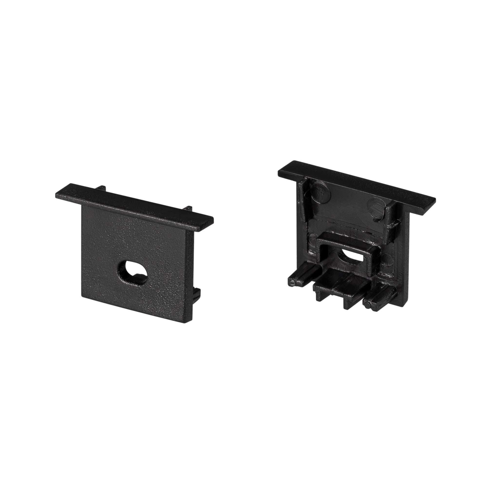 Arlight Заглушка SL-COMFORT-1716-F BLACK c отверстием (Пластик) 031775