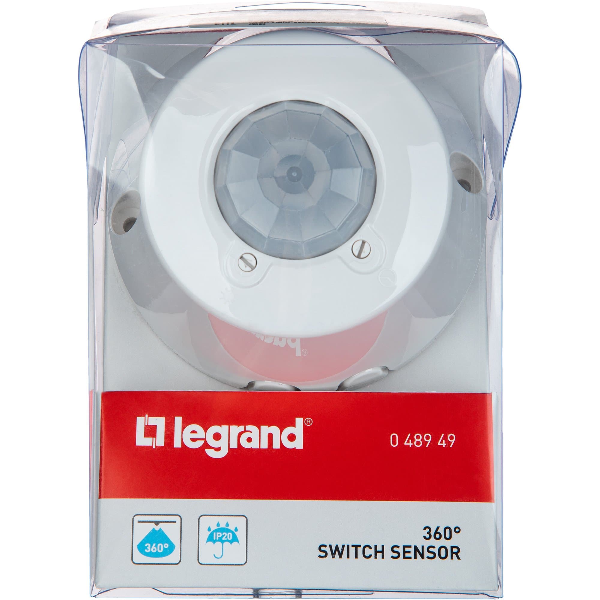 Legrand LM Белый Датчик движения PIR потолочный для накладного монтажа 360°, упаковка "блистер". ~240В 1000 Вт лампы накаливания/250 Вт светодиоды,IP2 048949 — миниатюра 4