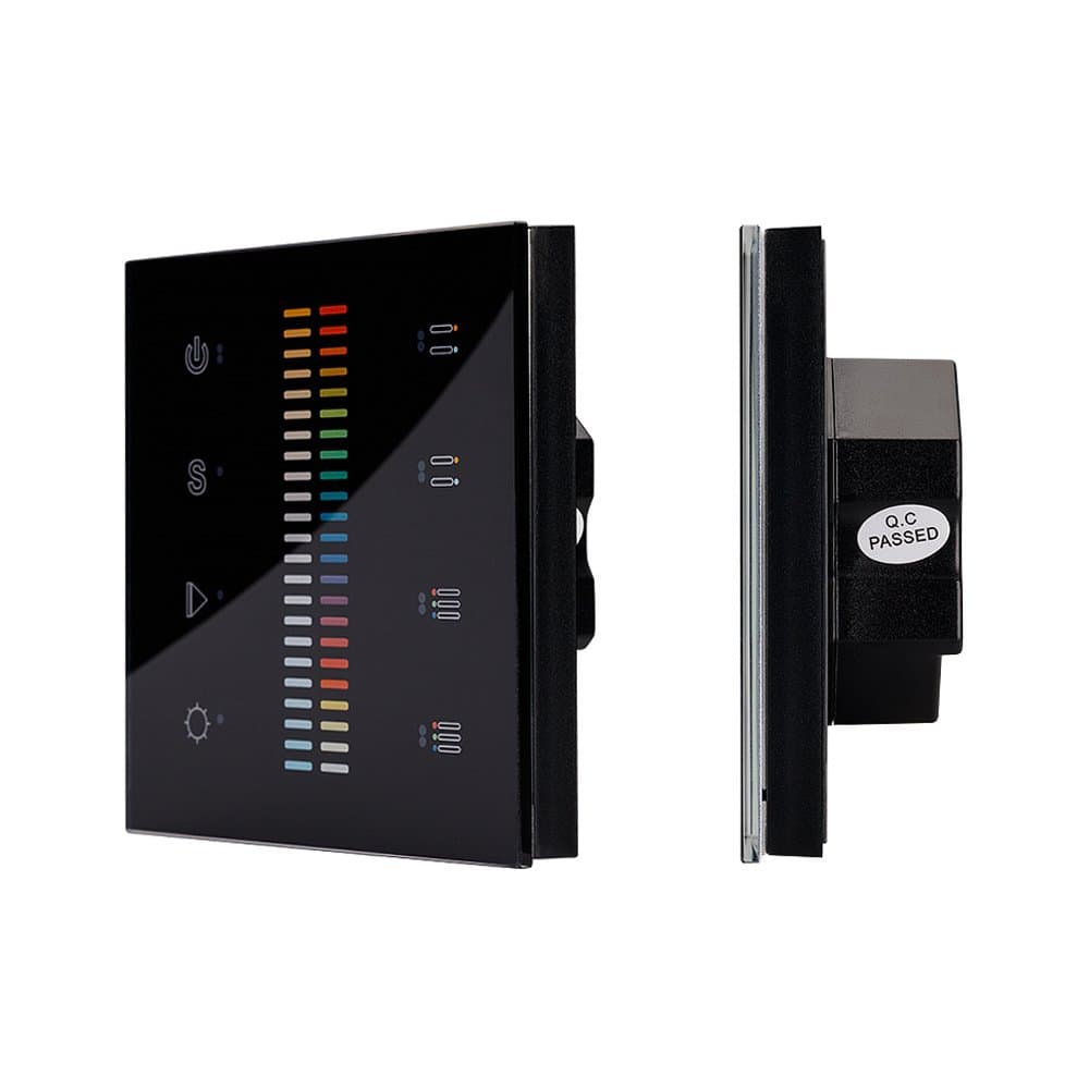 Arlight Панель Sens SR-2830C-AC-RF-IN Black (220V,RGB+CCT,4зоны) (IP20 Пластик, 3 года) 019062