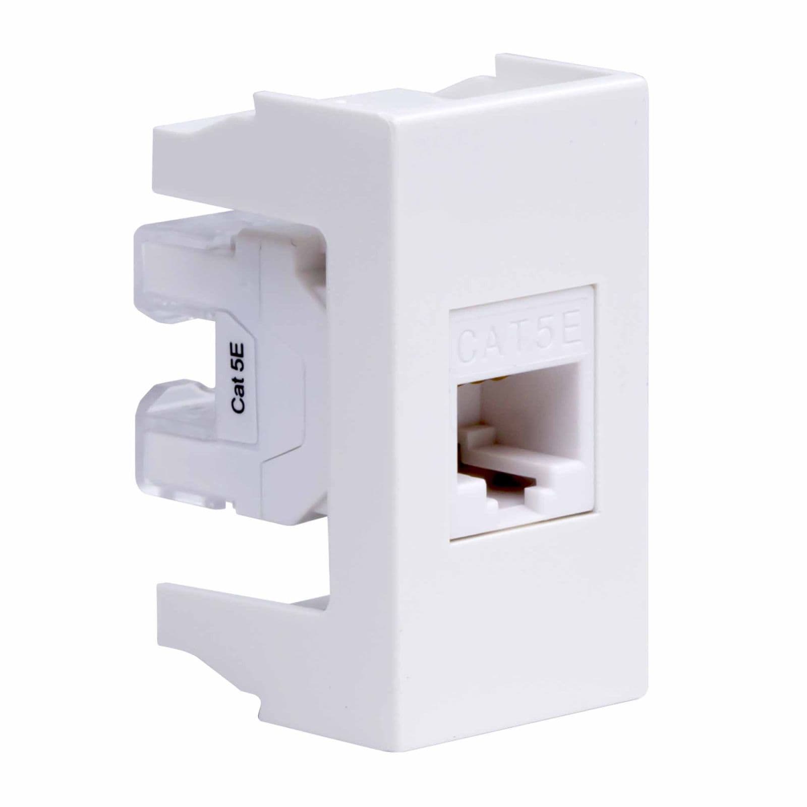 DKC Комп.роз. RJ45 кат.5e, 8P8C,  Viva, белая, 1мод — миниатюра 2