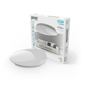 Gauss Светильник Basic Space  Stone НПС 55W 4700lm 4000K  220-240V IP20 530*490*100 LED 1/10 995438260