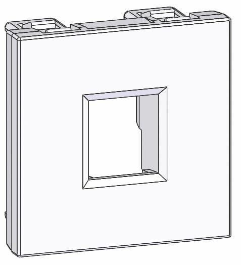 Systeme Electric Лиц.плата W45 2мод 1xKeystone RAL9003 — миниатюра 2