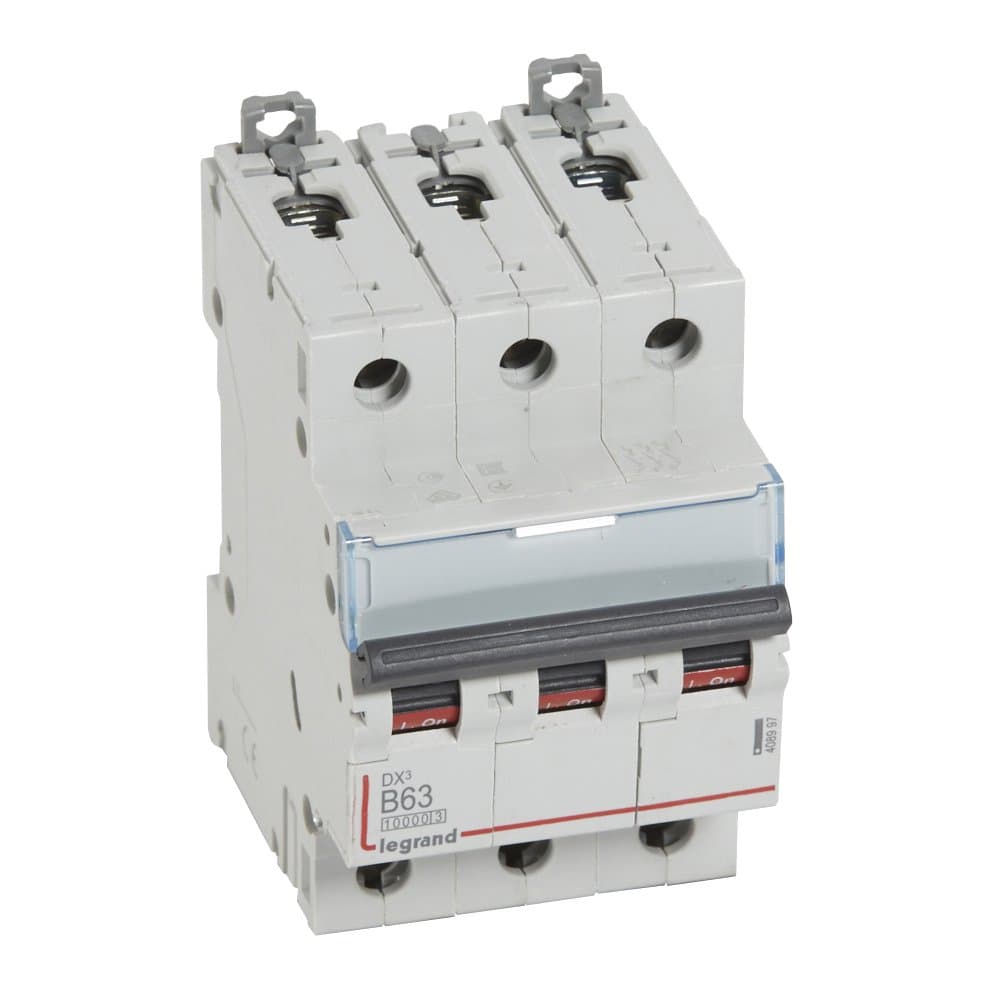 Legrand DX3 Автоматический выключатель 3P 63A (B) 10kA/16kA 408997