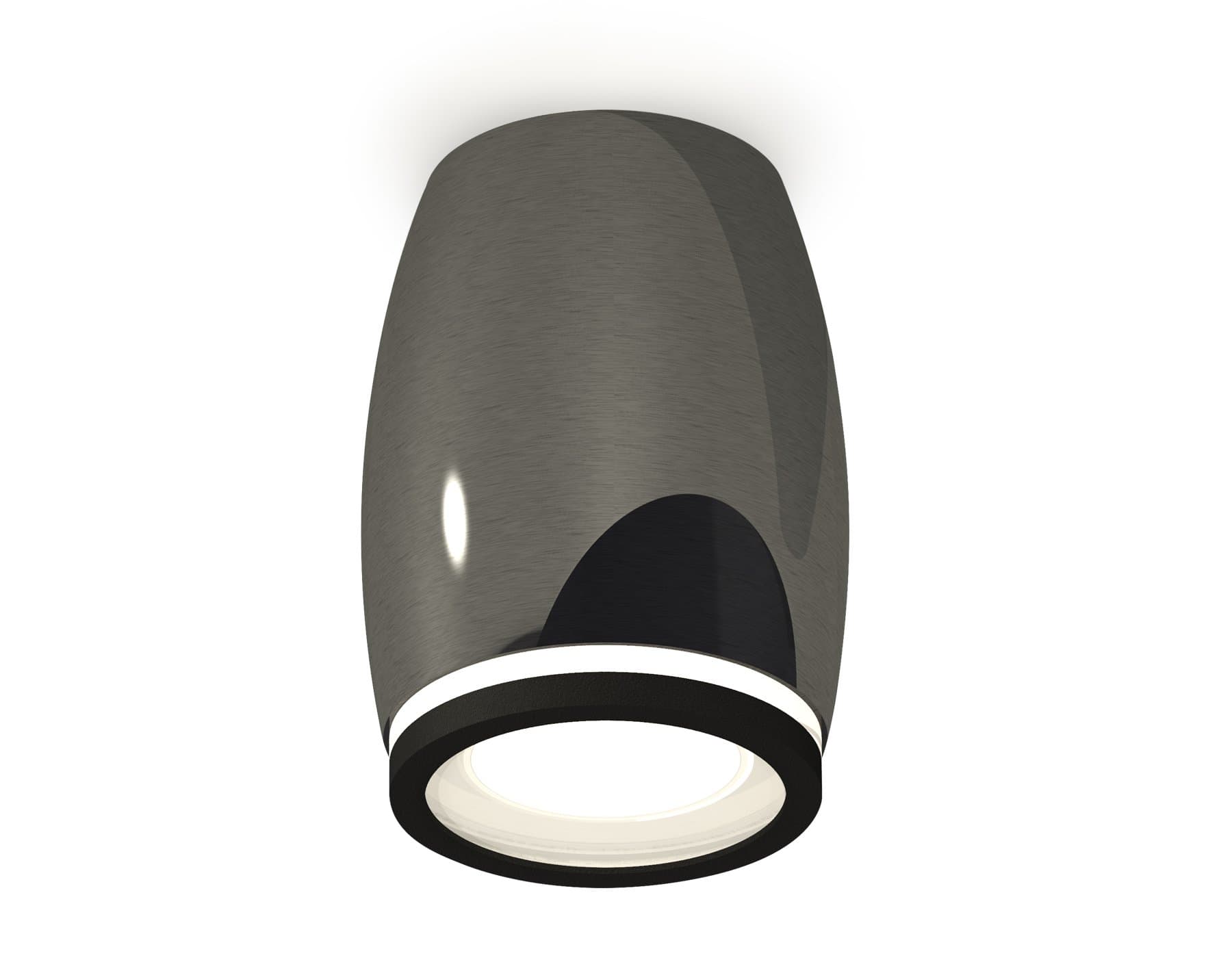 Ambrella Комплект накладного светильника с акрилом XS1123020 DCH/SBK/FR черный хром/черный песок/белый матовый MR16 GU5.3 (C1123, N7121) — миниатюра 1