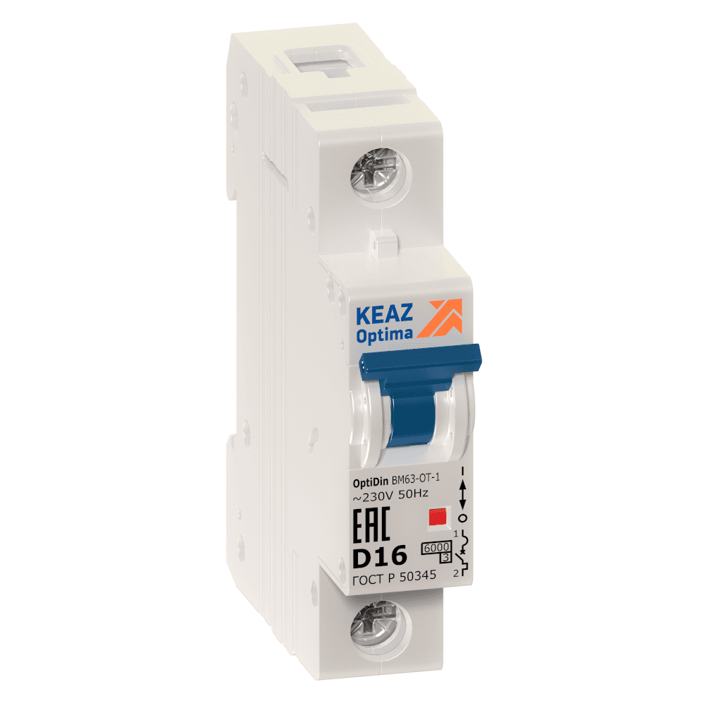 КЭАЗ OptiDin BM63 Ограничитель тока 1P 20A D 6кА AC (BM63-OT-1D20-УХЛ3)