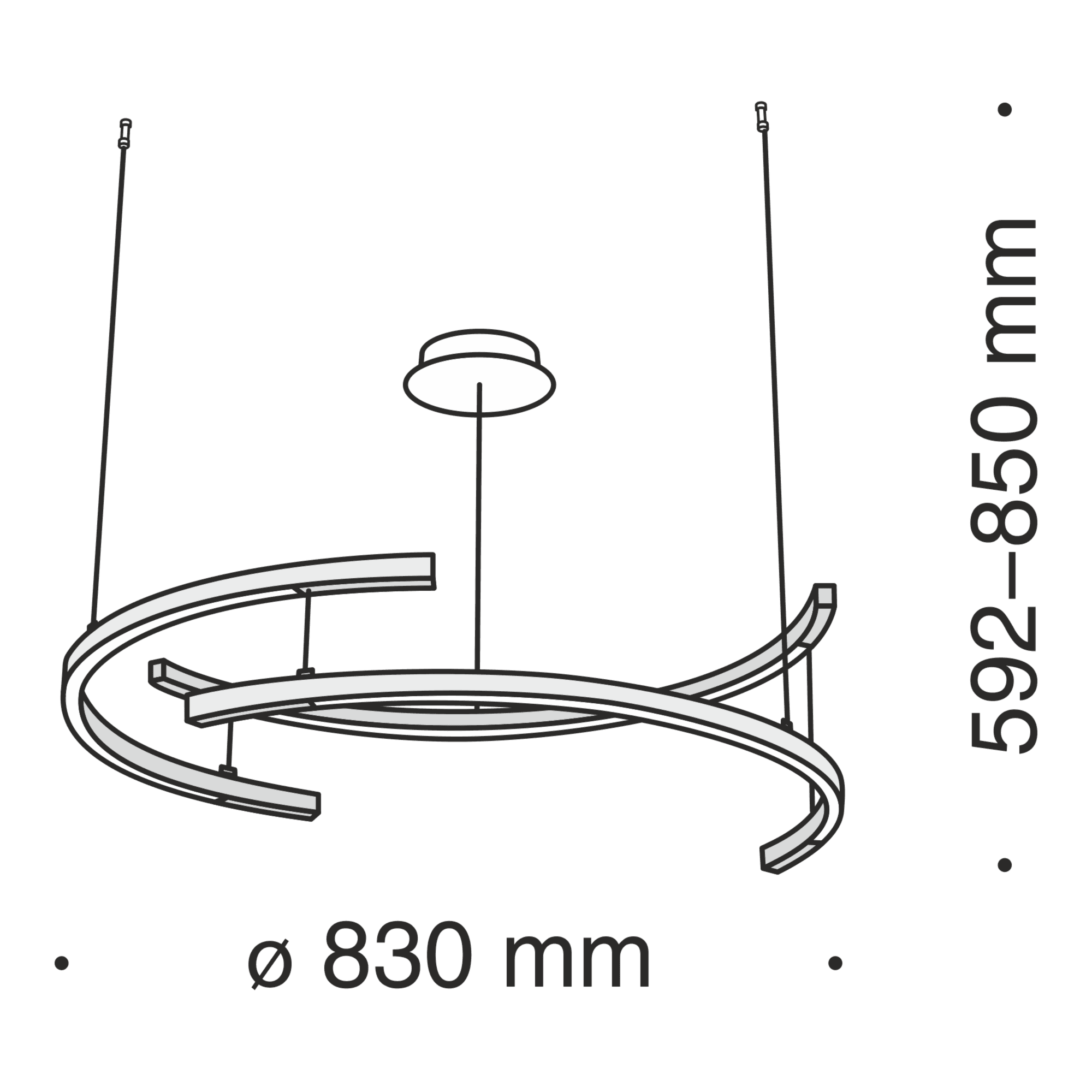 Maytoni Technical Line Черный Подвесной светильник LED 52W MOD054PL-L52B3K — миниатюра 5