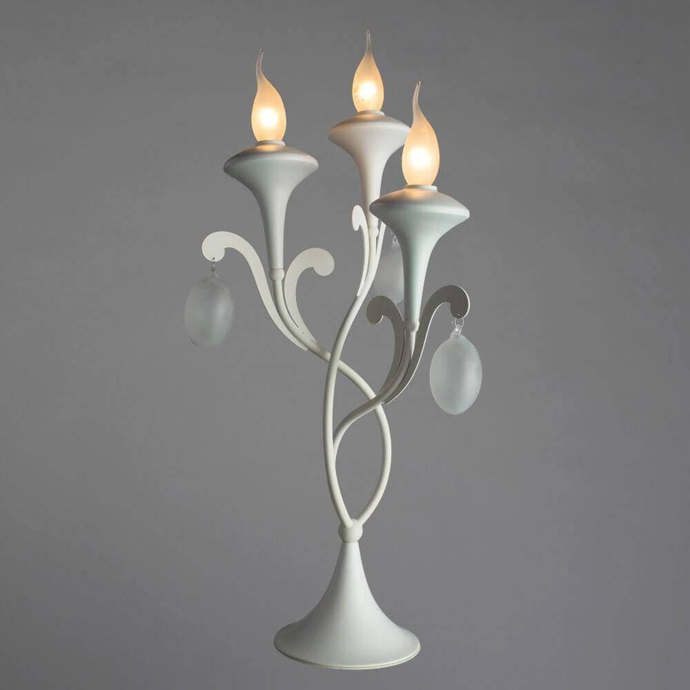 Arte Lamp Montmartre Белая Лампа настольная декоративная 40W E14 A3239LT-3WH — миниатюра 7
