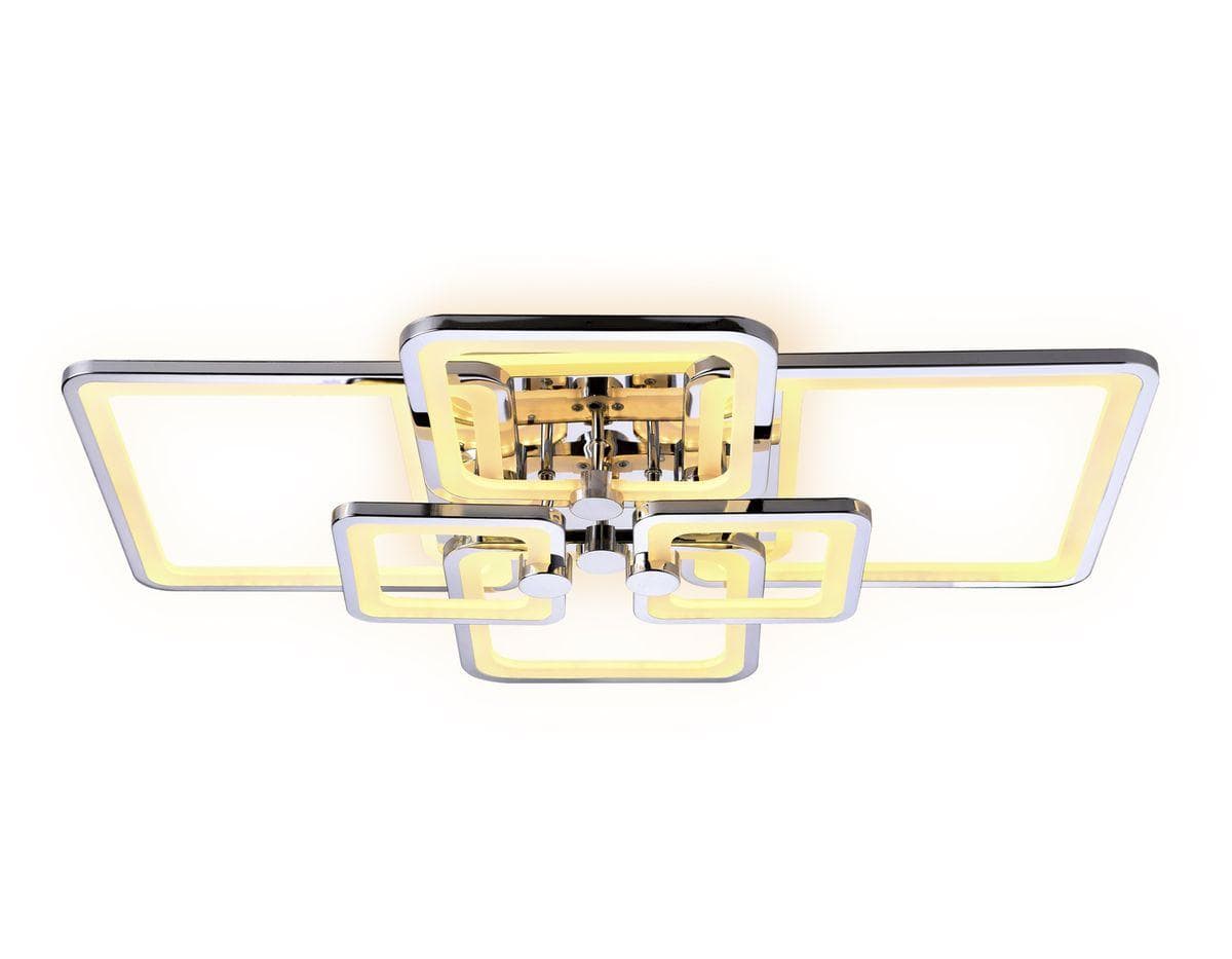 Ambrella Потолочный светодиодный светильник с пультом FA5307/4+2 CH хром 176W 800*550*140 (ПДУ РАДИО 2.4G) — миниатюра 2