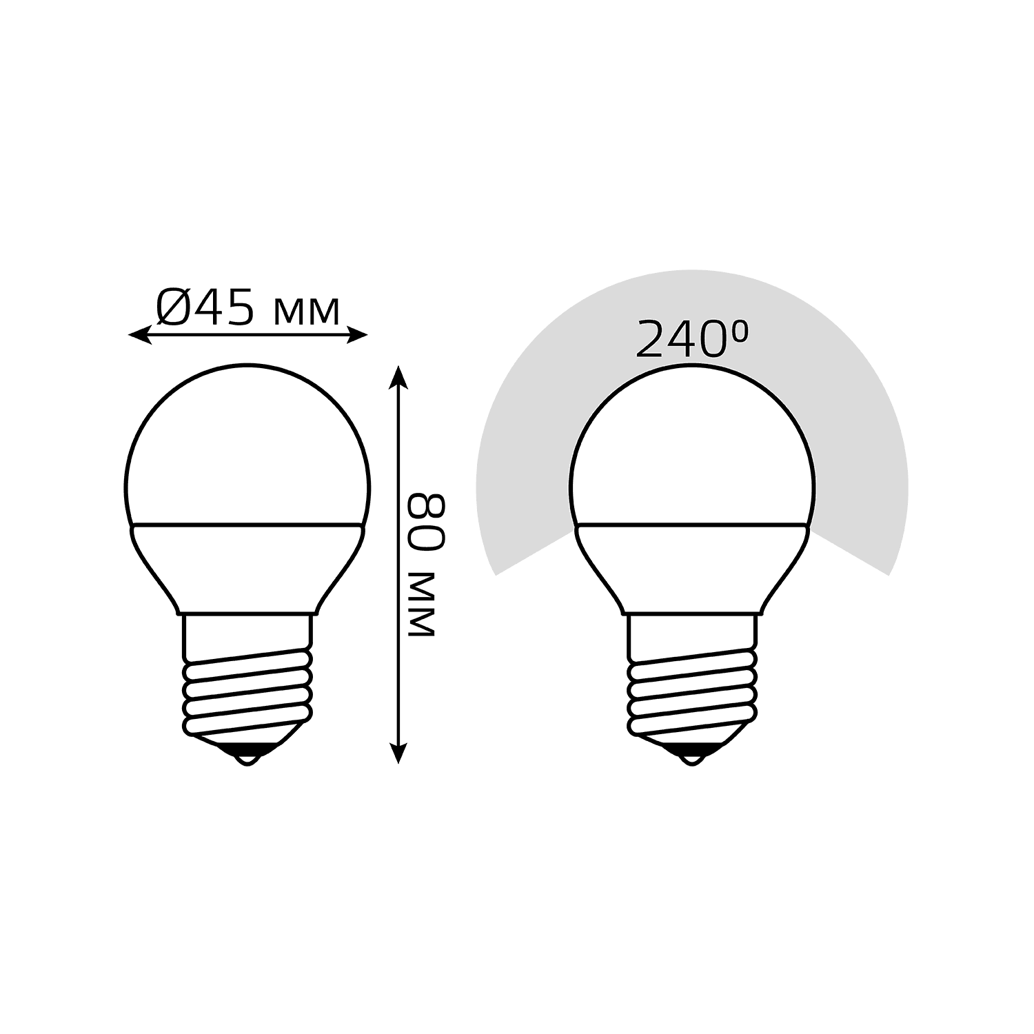 Gauss Лампа Шар 7W 550lm 6500K Е27 шаг. диммирование LED 105102307-S — миниатюра 2