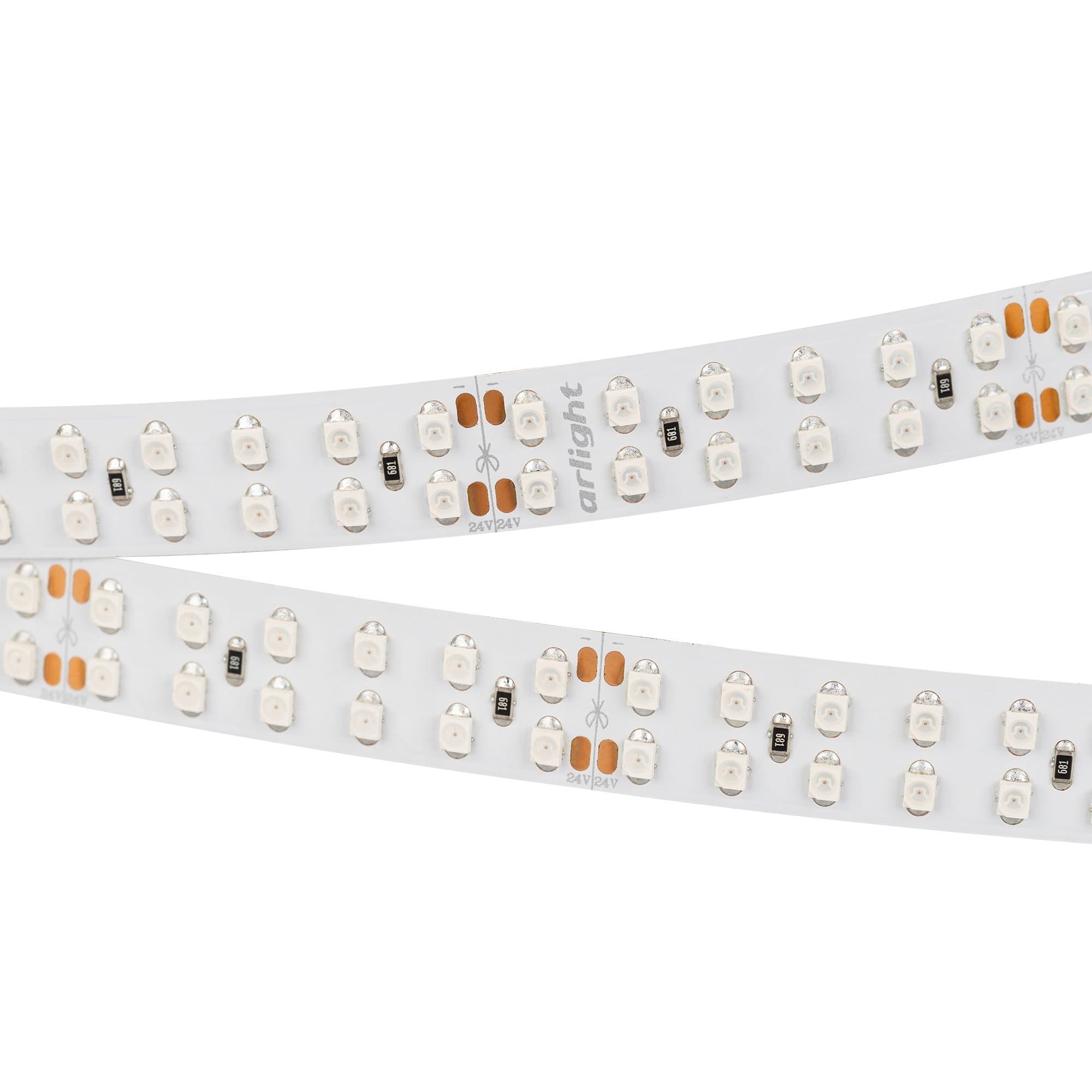 Arlight Светодиодная лента RT 2-5000 24V Red 2x2 (3528, 1200 LED, LUX) (19.2 Вт/м, IP20) 008775(B) — миниатюра 1