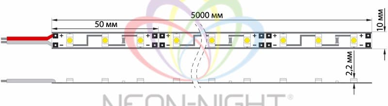LAMPER LED лента силикон, 8 мм, IP65, SMD 2835, 60 LED/m, 12 V, цвет свечения белый 141-355 — миниатюра 3
