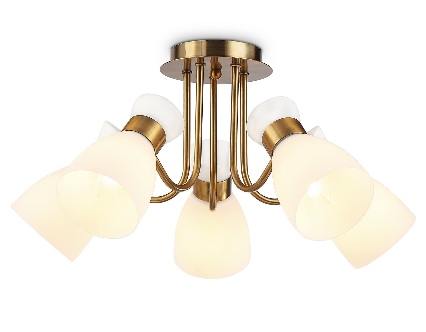 Ambrella Подвесная люстра TR3218/5 GD/FR золото/белый матовый E27*5 max 40W D580*290