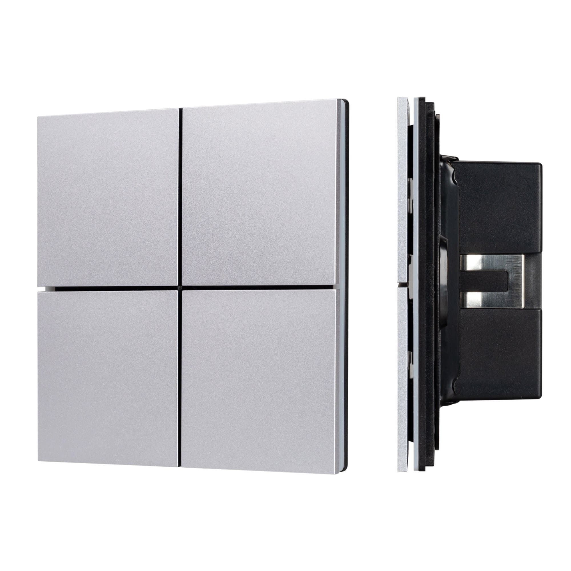 Arlight INTELLIGENT ARLIGHT Кнопочная панель KNX-304-23-IN Silver (BUS, Frameless) (IARL, IP20 Металл, 2 года) 039662