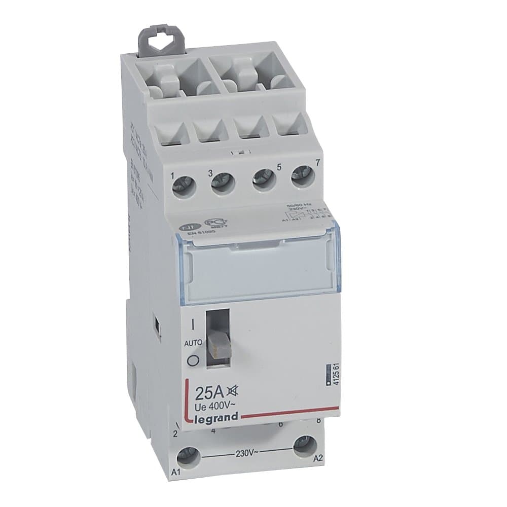 Legrand CX3 Контактор 230V 4НО 25А б/ш.руч. 412561