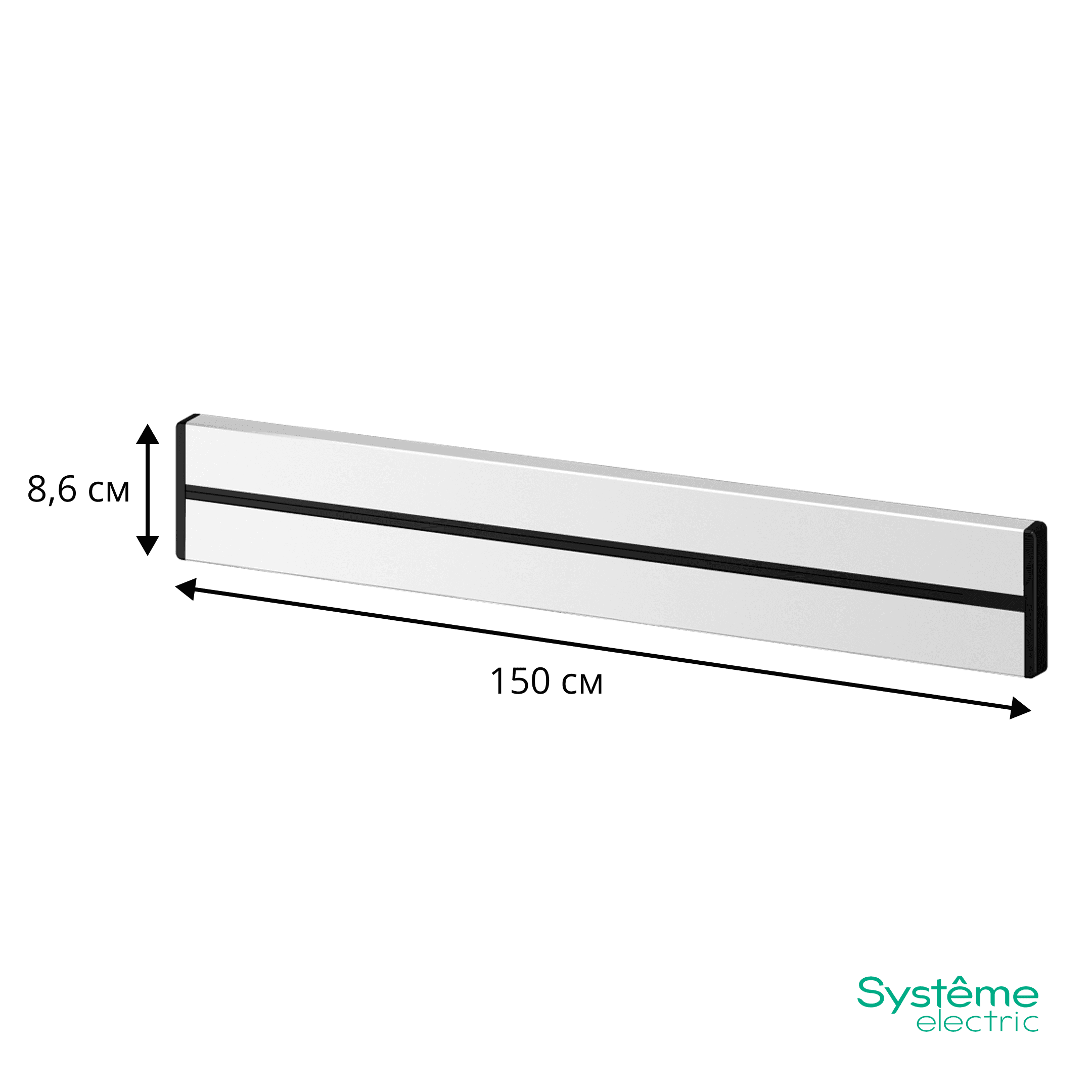 Systeme Electric MultiTrack Шина открытой установки трековой системы 150 см Белый — миниатюра 4
