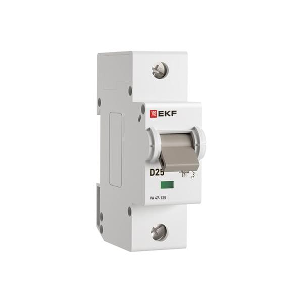 EKF Автоматический выключатель ВА 47-125 1P 25А (D) 15кА PROXIMA — миниатюра 5