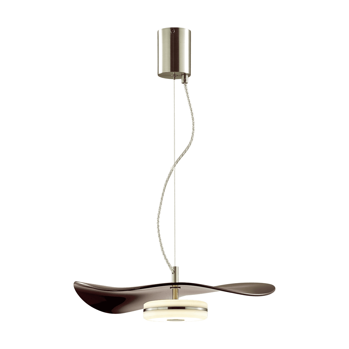 Odeon Light 4857/13L L-VISION ODL_EX21 никель/бордовый/стекло Подвес LED 1*13W 4000K FLUENT — миниатюра 2