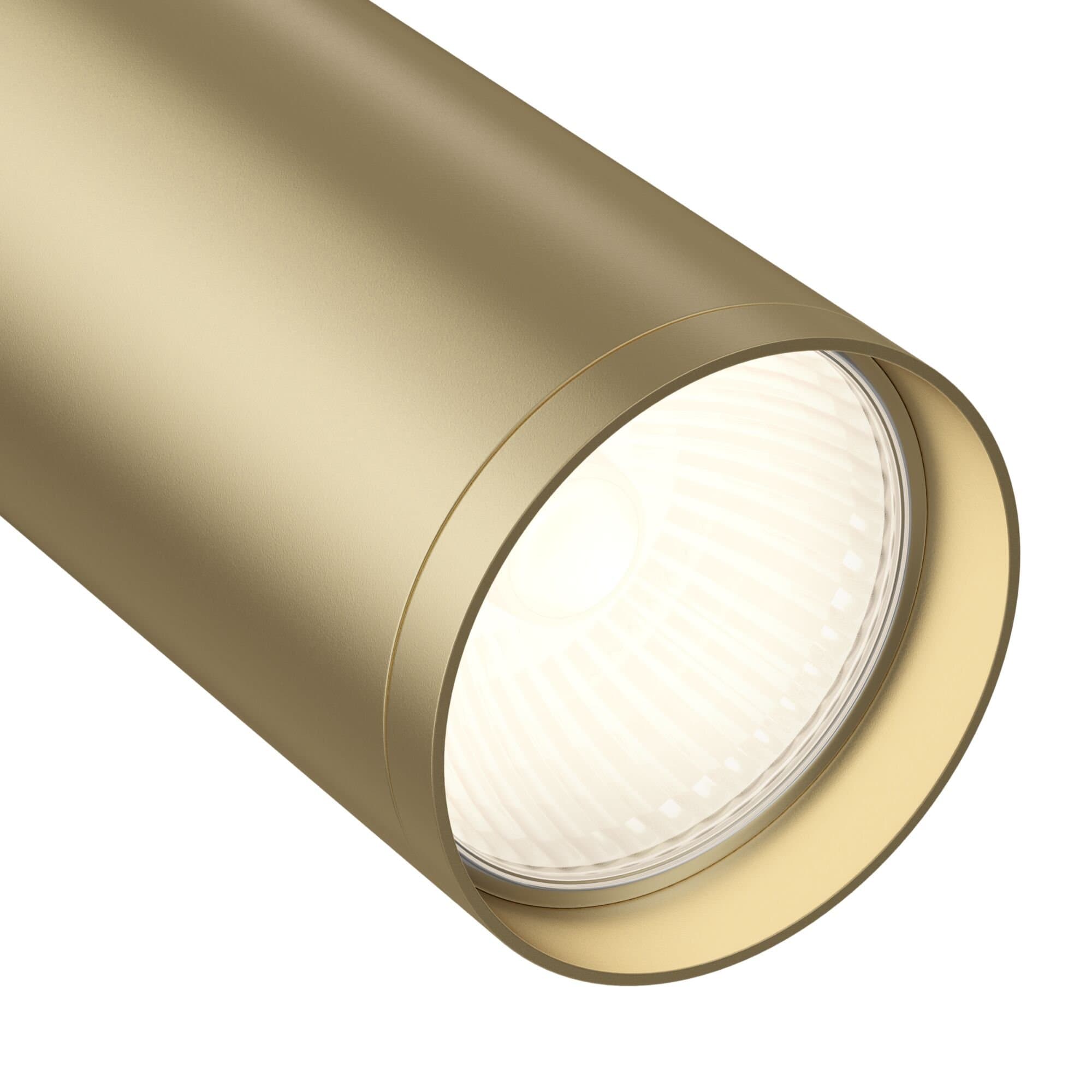 Maytoni Single phase track system Белый и Матовое золото Светильник трековый (Набор) ( TR020-01W+TRA020-01MG) TR020-1-GU10-WMG — миниатюра 3