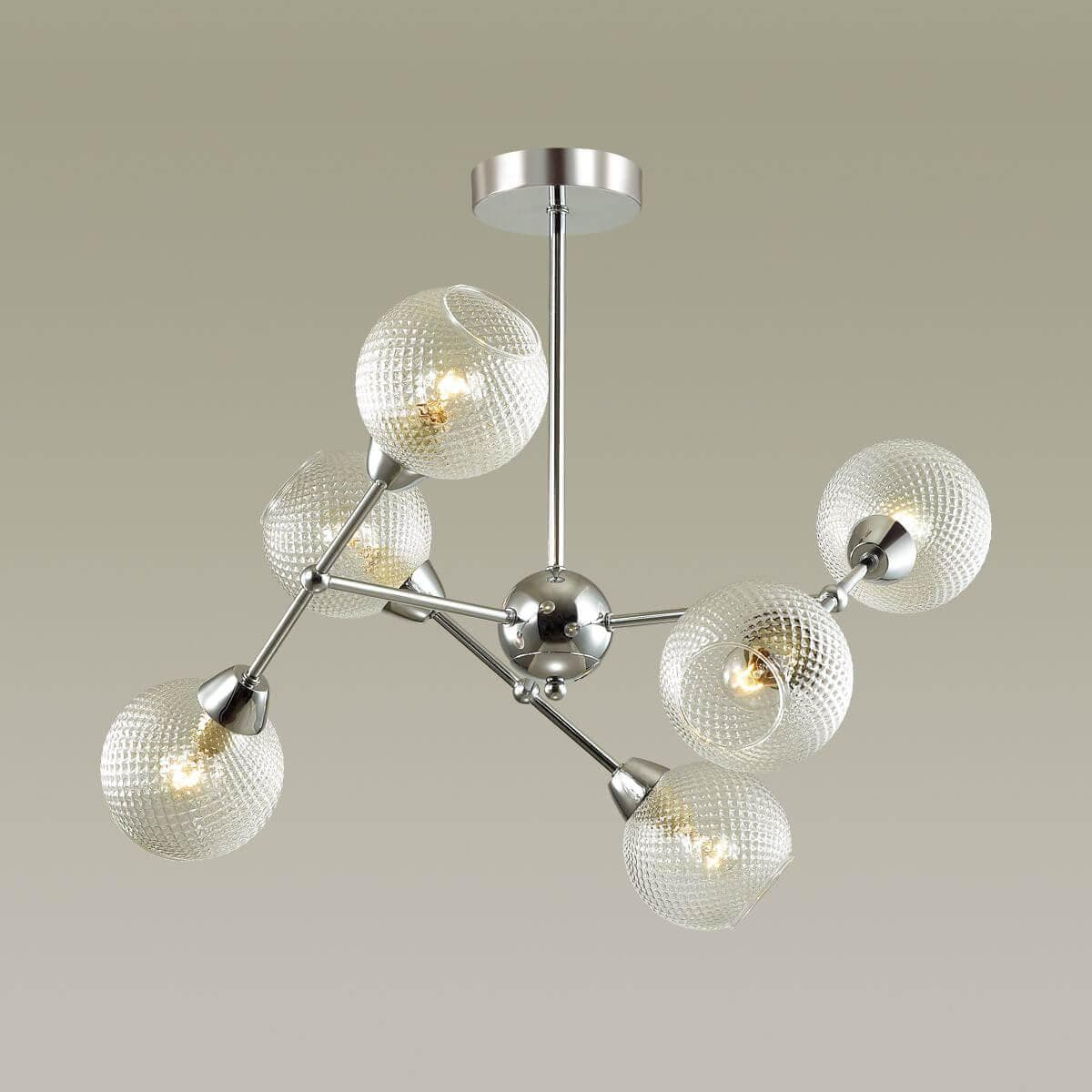 Lumion 4438/6C LN20 049 хром, стекло Люстра потолочная E14 6*40W 220V EVERLY — миниатюра 4