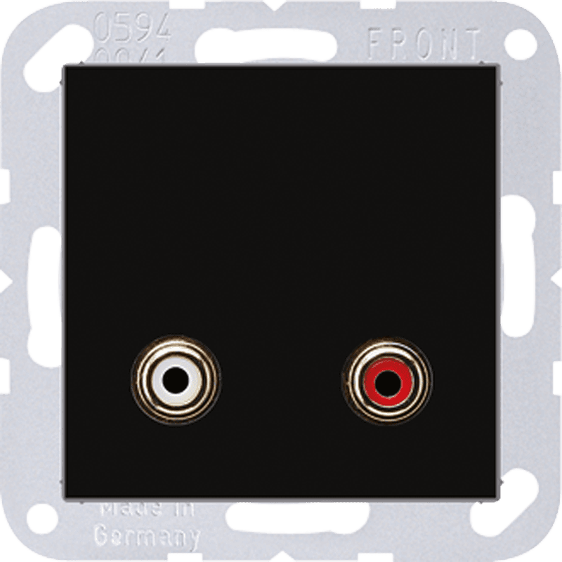 JUNG 2x Cinch Audio (RCA), чёрный MAA1021SW