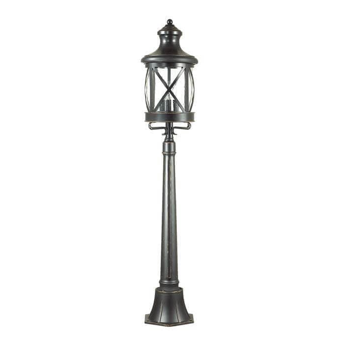 Odeon Light 4045/3F ODL18 709 черный/золотая патина Уличный светильник, 124см IP44 E14 3*60W 220V SATION — миниатюра 1