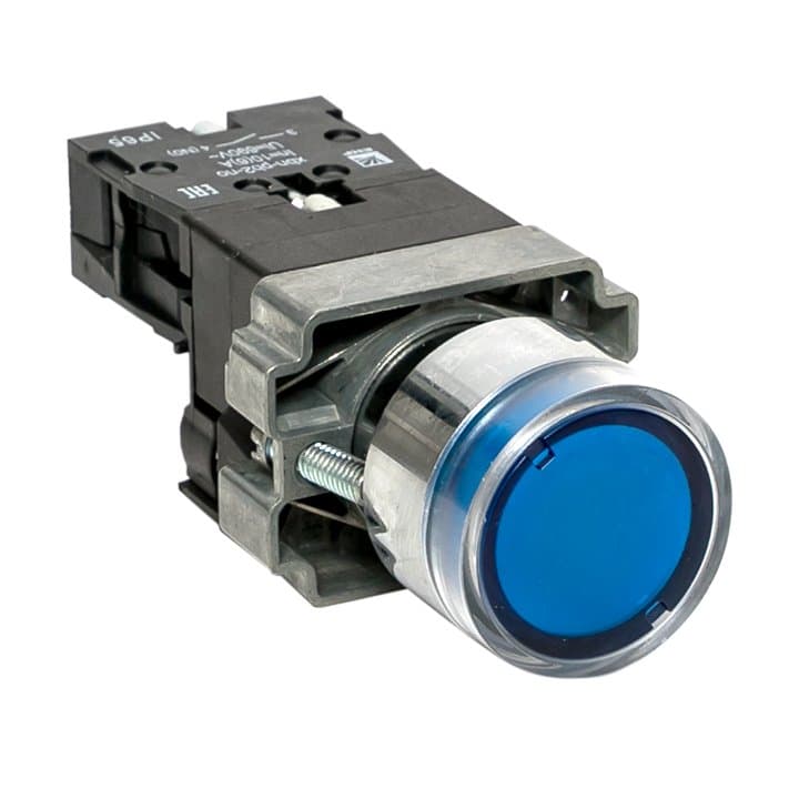 EKF PROxima Кнопка BA61 с подстветкой 230В синяя NO IP65