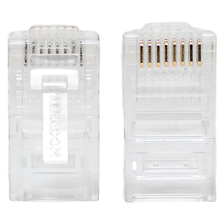 EKF Коннектор RJ-45 TERACOM неэкранированный 8P8C Cat.5E универсальный (упак.10шт) — миниатюра 3