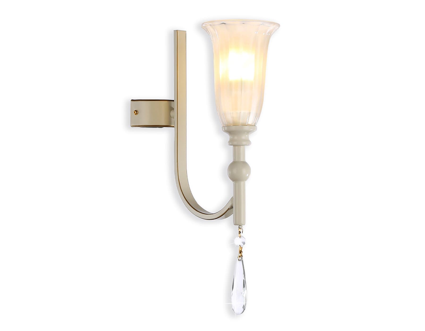 Ambrella Настенный светильник с хрусталем TR3252 BG/GD/FR бежевый/золото/белый матовый E14 max 40W 375*100*225