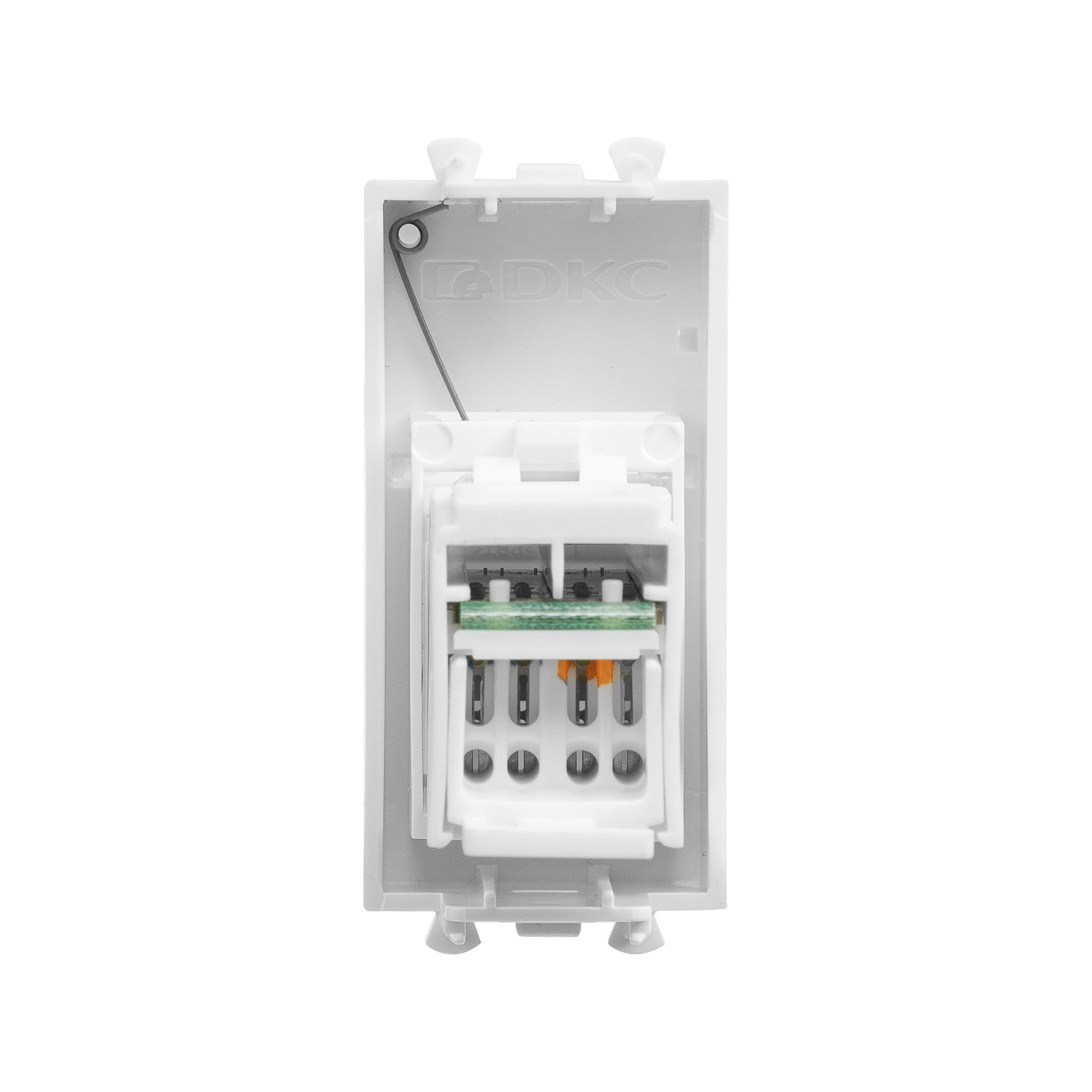 DKC Компьютерная розетка RJ-45 модульная, кат.5е, "Avanti", "Белое облако", 1 модуль — миниатюра 6