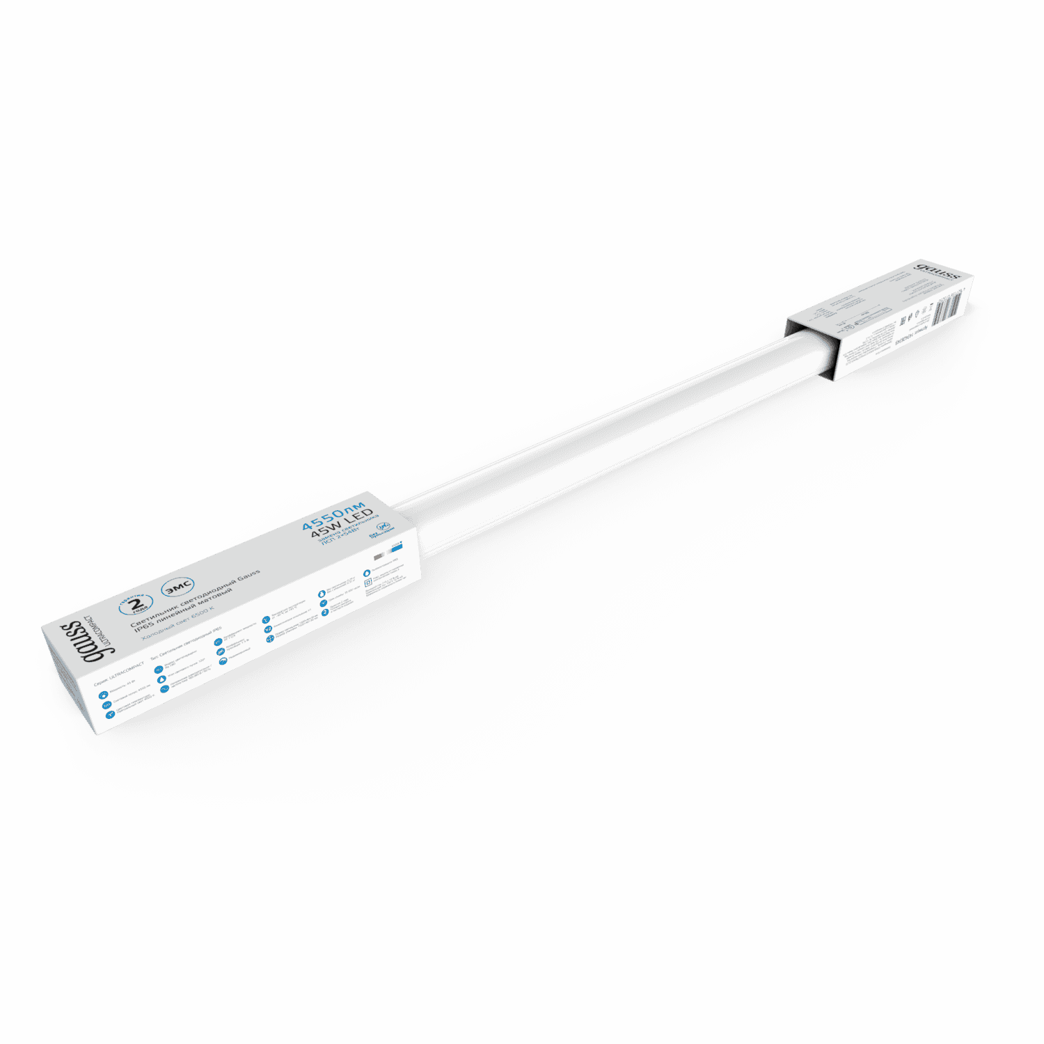 Gauss Светильник линейный ULTRACOMPACT 18W 1700lm 4000K 185-265V IP65 590*40*30мм LED 143424218 — миниатюра 6