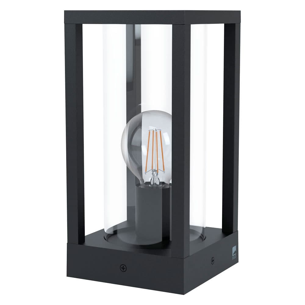 Eglo 98714 Уличный светильник напольный CASCINETTA, 1х40W(E27), L150, H305, литой алюминий, черный/cтекло