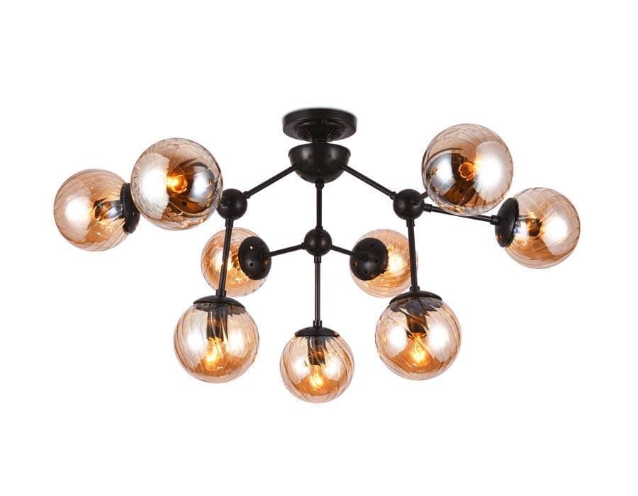 Ambrella Потолочная люстра TR9018/9 DCF/TI темный кофе/янтарь E14 max 40W D830*440 — миниатюра 1