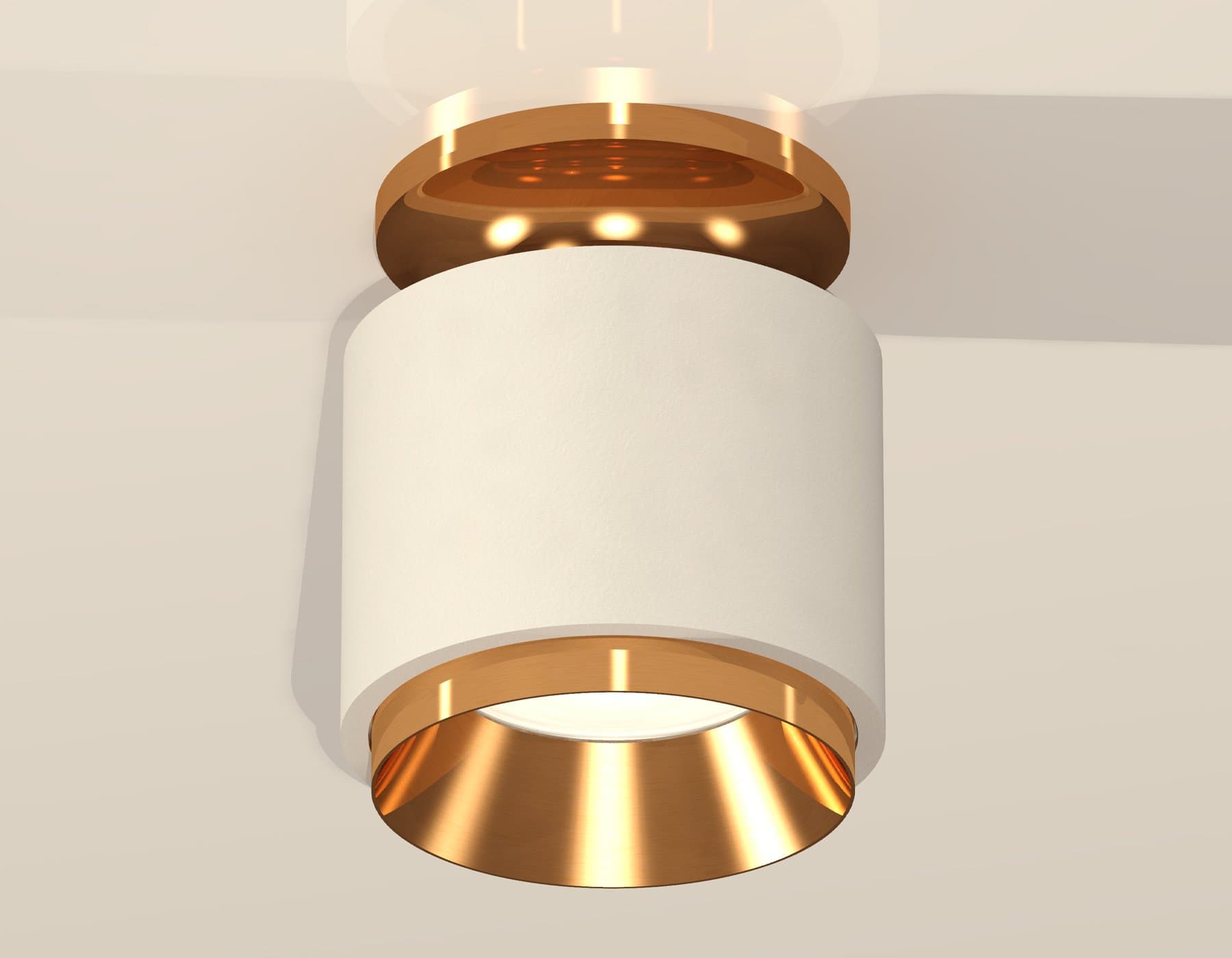 Ambrella Комплект накладного светильника XS7510120 SWH/PYG белый песок/золото желтое полированное MR16 GU5.3 (N7929, C7510, N7034) — миниатюра 2