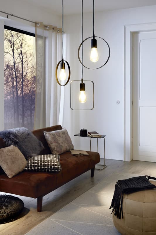 Eglo Подвес BEDINGTON, 1х60W(E27), L200, H1100, сталь, черный 49776 — миниатюра 2