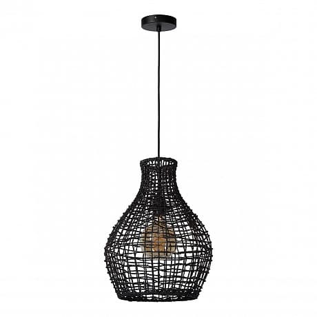 Lucide ALBAN Светильник подвесной Ø 35 cm 1xE27 Black 03438/35/30 — миниатюра 2