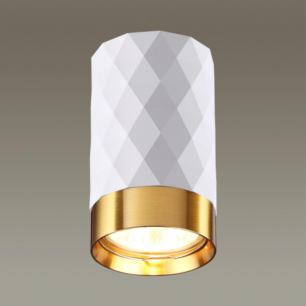 Odeon Light 4286/1C HIGHTECH ODL22 белый/золотистый/металл Потолочный светильник IP20 LED GU10 max 10W AD ASTRUM — миниатюра 4
