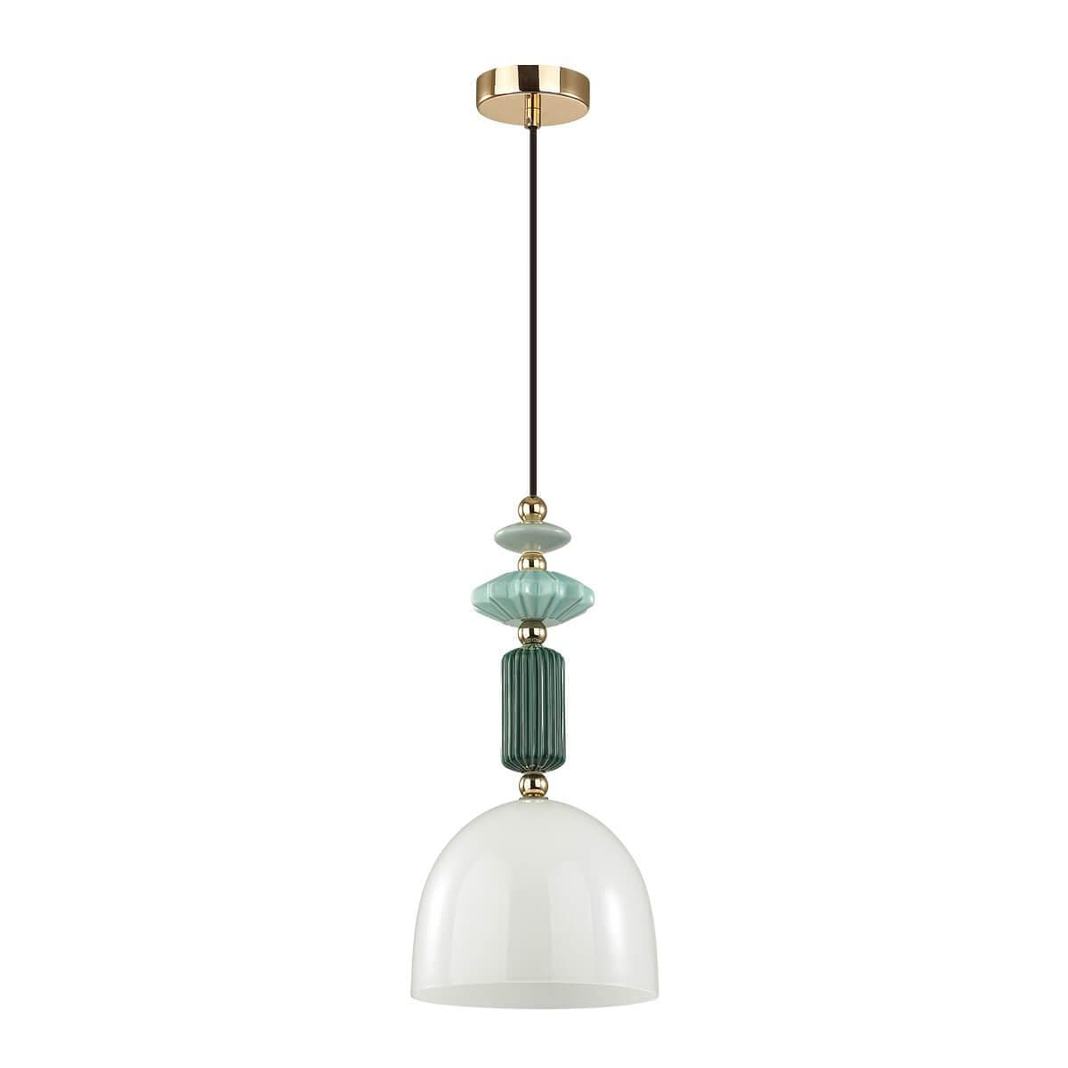Odeon Light 4861/1C CLASSIC ODL_EX21 золото/раноцветн./керамика/стекло Подвес E14 1*40W CANDY