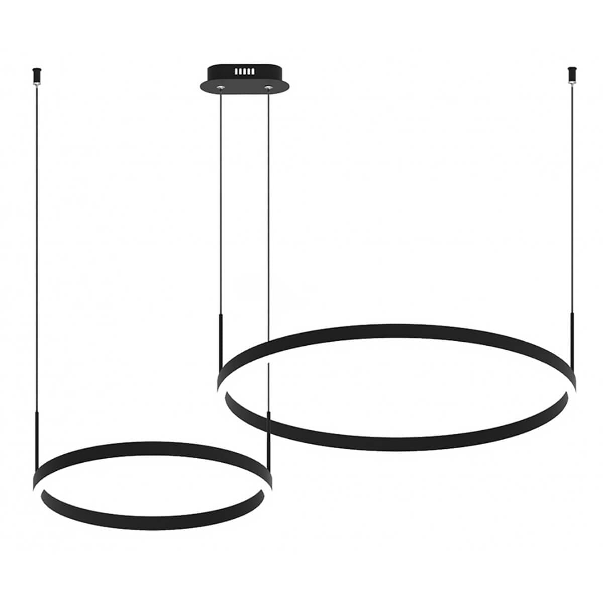 Kink Light 08219,19PA(4000K) Подвес диммируемый Тор черный w90*60 (d40+60) h150 Led 60W (4000K) с пультом ДУ