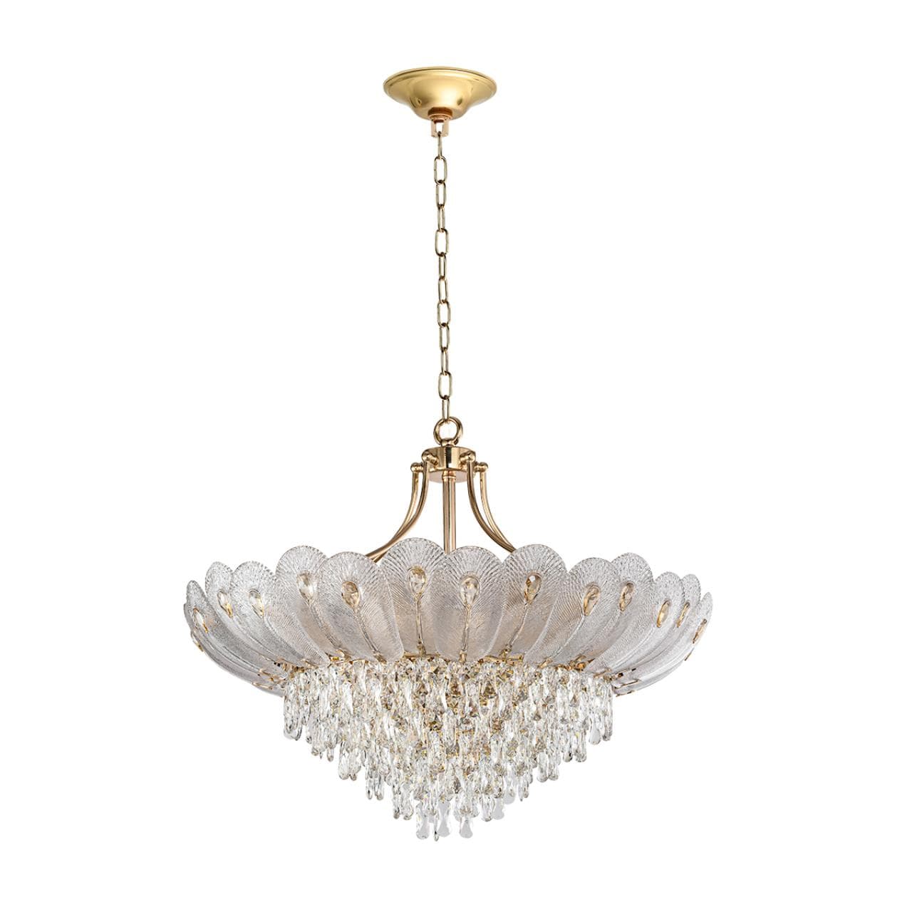 Odeon Light 5048/16 HALL ODL24 519 золото/прозрачный/янтарный/металл/хрусталь/стекло Люстра E14 16*40W PAROTI