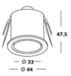 Quest Light Светильник встраиваемый, алюминий, LED 2,5w 3000K 150lm, IP20 POINT alum — миниатюра 2
