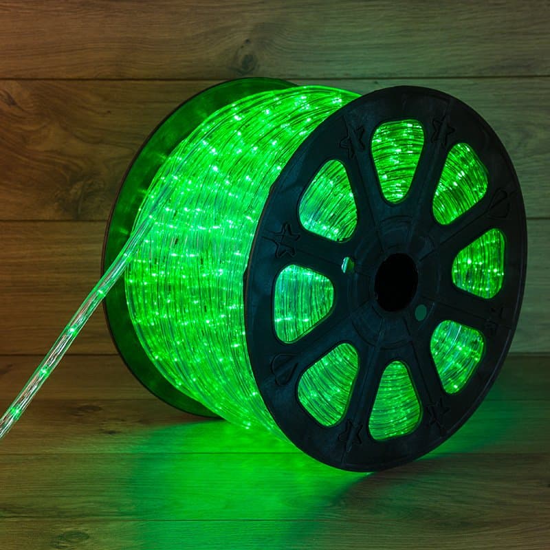 NEON-NIGHT Дюралайт LED, свечение с динамикой (3W) - зеленый, 36 LED/м, бухта 100м 121-324 — миниатюра 1