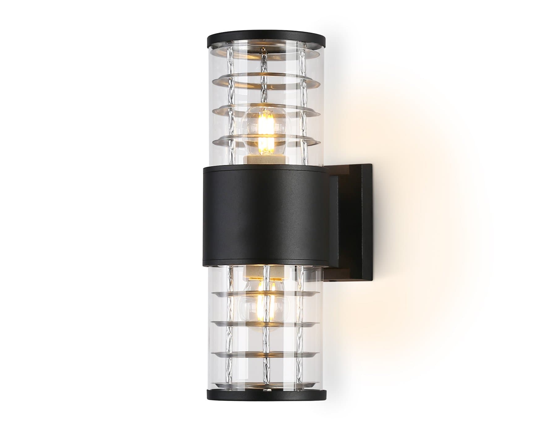 Ambrella Светильник уличный настенный архитектурный ST2525/2 BK/CL черный/прозрачный IP54 E27/2 max 11W 305*110*155